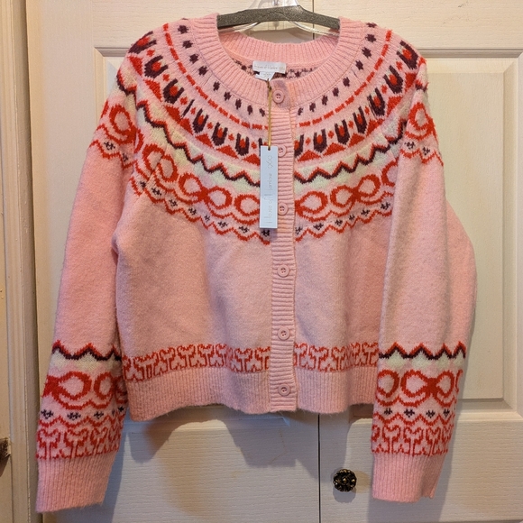 LAST PRICE DROP House Of Harlow 1960 Fair Isle Cardigan Sweater Size 1X New! - Picture 2 of 15